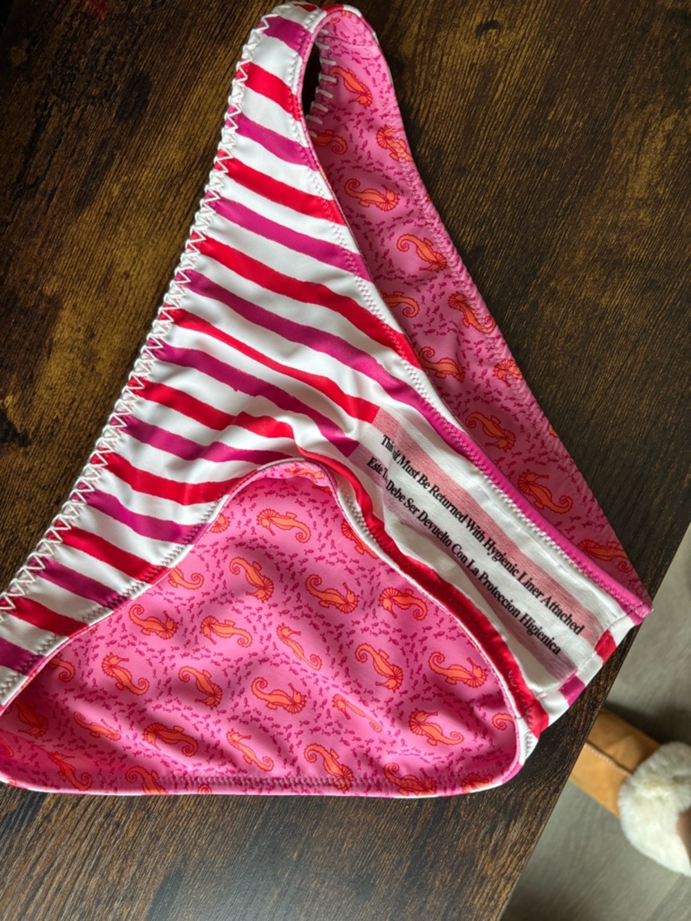 Roller Rabbit Pink & White Reversible Seahorse Bikini Bottoms